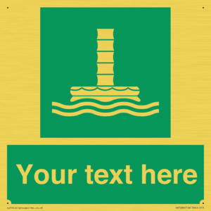 Custom sign safe condition Evacuation chute 